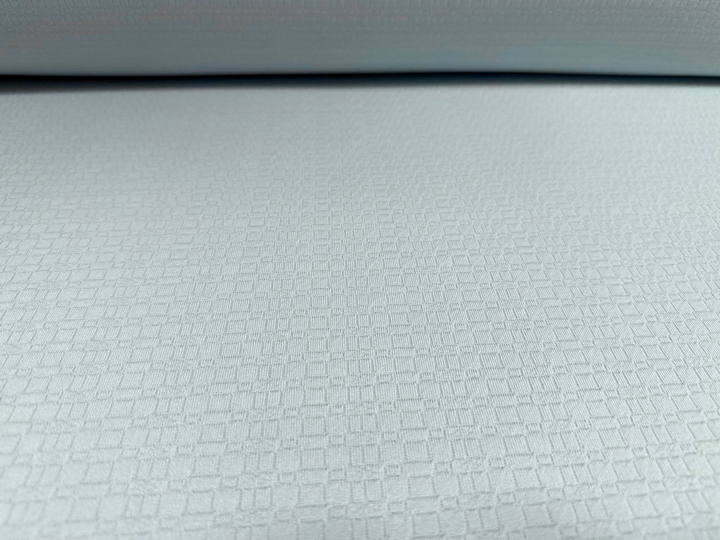 Double jersey knit stretch spandex fabric, per metre - block jacquard - pale blue