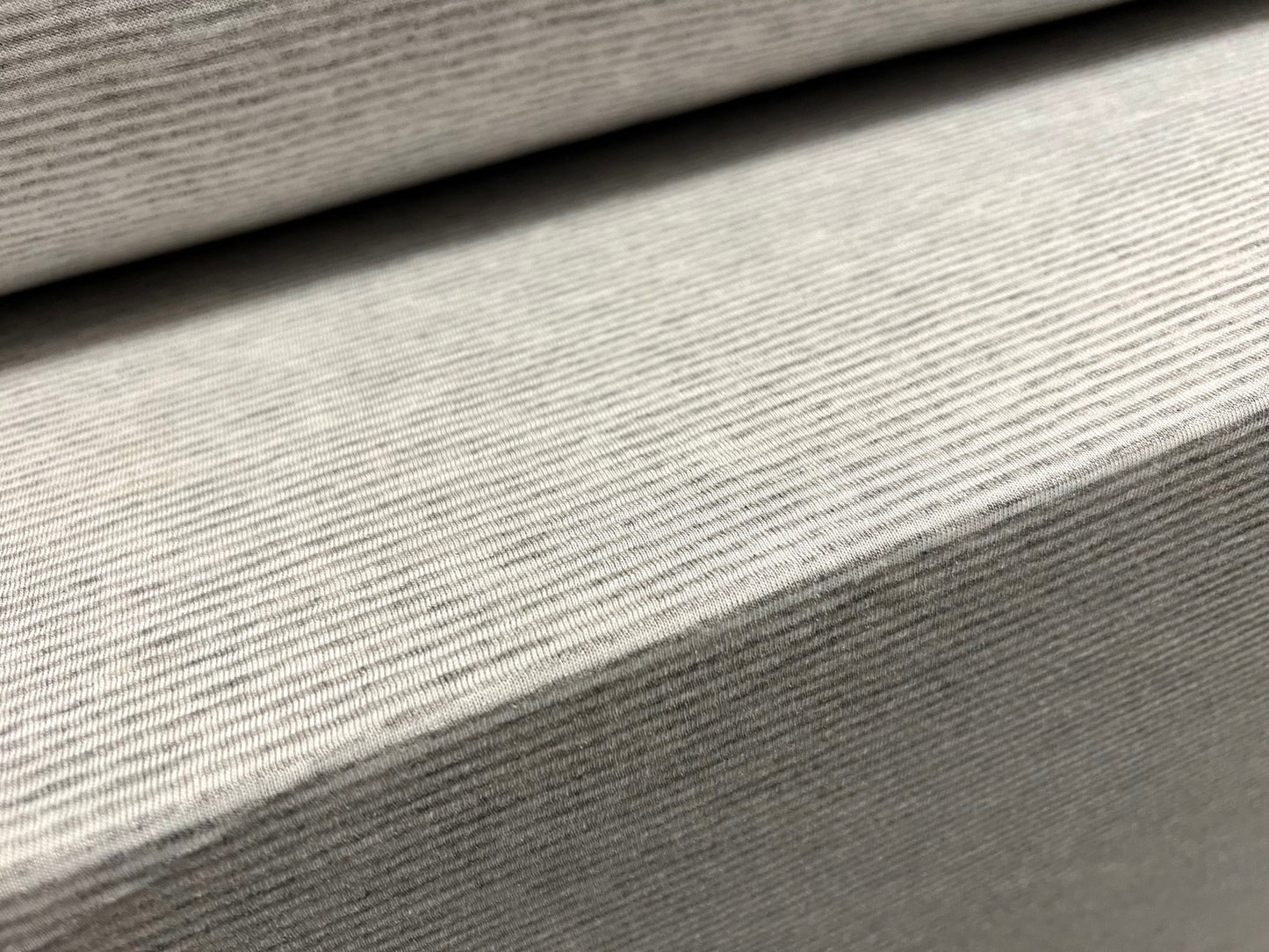 Viscose spandex stretch single jersey fabric, per metre - pinstripe - light grey melange