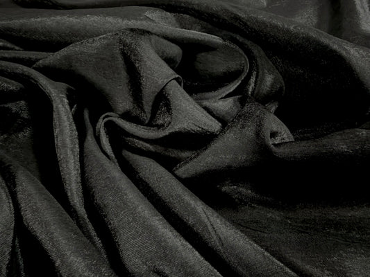 Plain weave lightweight shimmer fabric, per metre - black