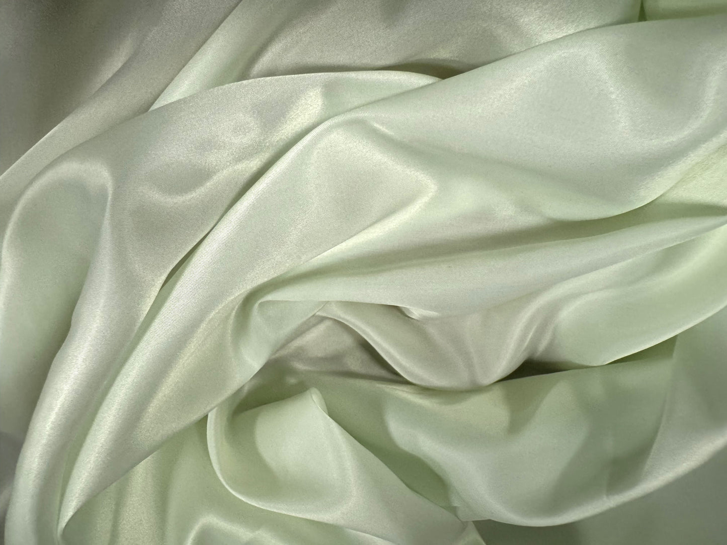 Sateen plain weave lightweight dress fabric, per metre - pale mint green