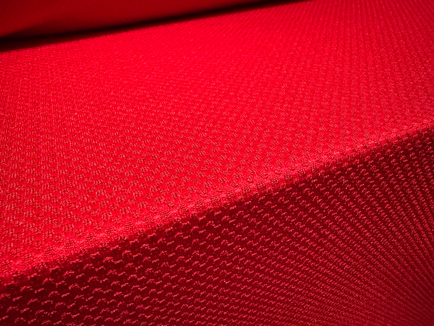 Piqué sparkle jersey fabric, per metre - plain - red