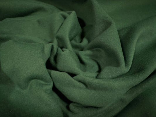 Sweatshirt fleece fabric, per metre - Plain - bottle green