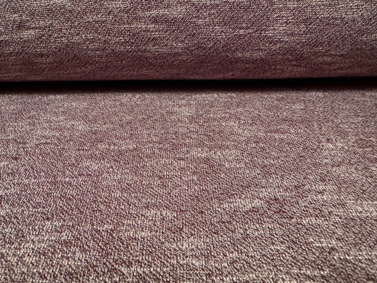 Super soft melange slub knitwear jersey fabric, per metre - mauve