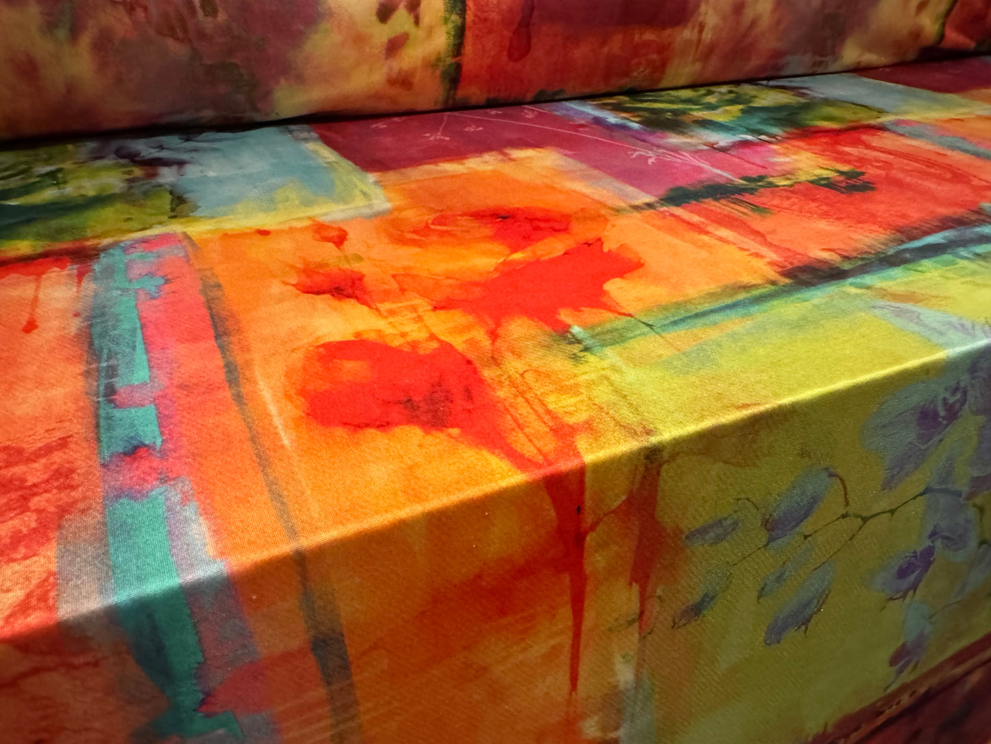 Soft touch stretch spandex single jersey fabric, per metre - floral collage print - multicolour