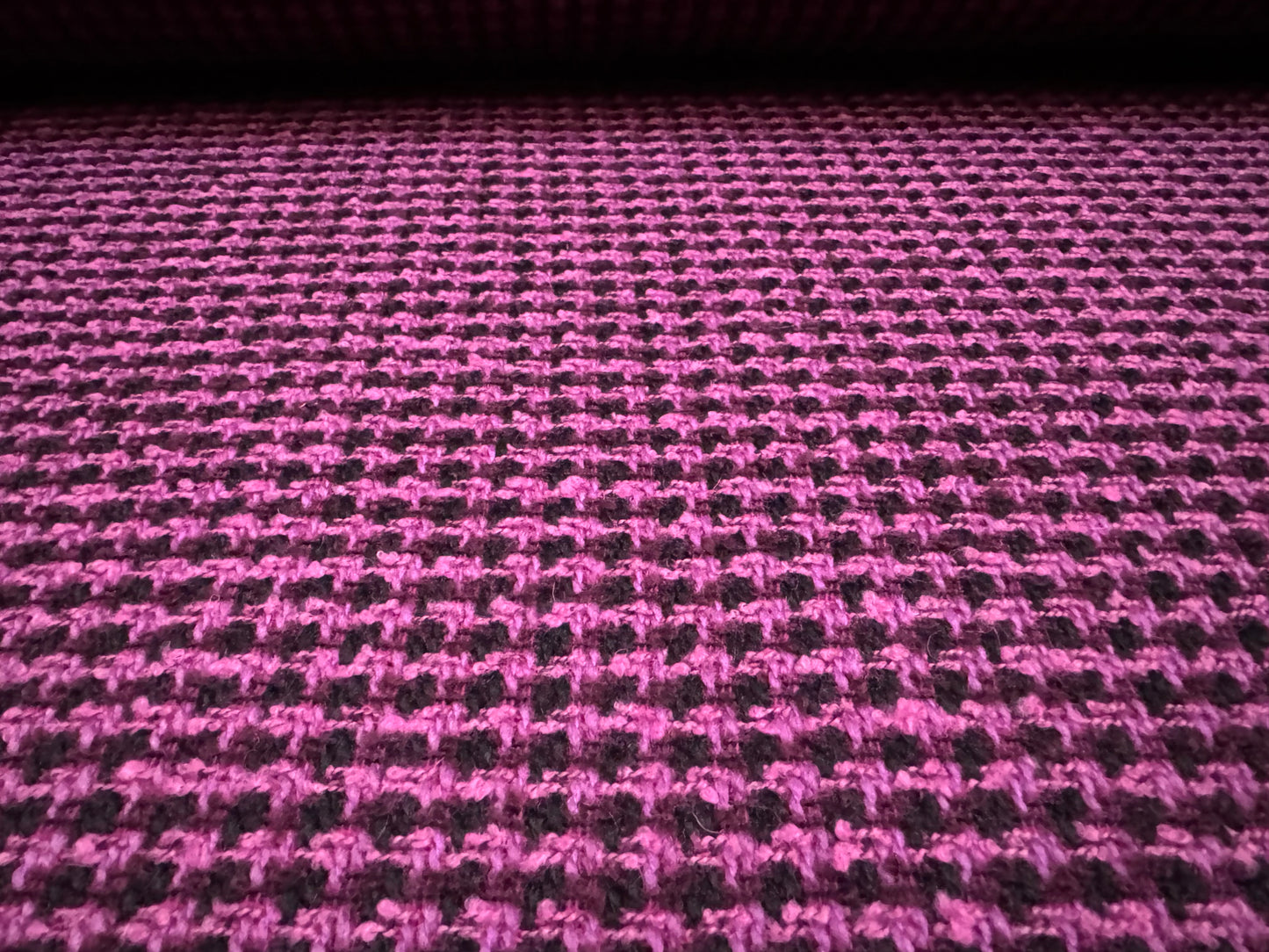 Wool bouclé heavyweight coat & jacket fabric, per metre - magenta & black