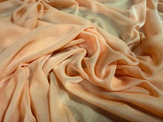 Chiffon jersey lightweight fabric, per metre - plain - apricot