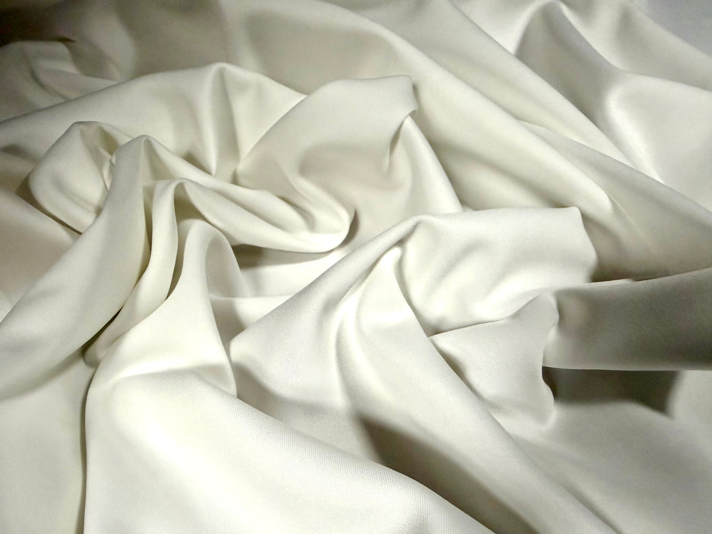 Scuba stretch spandex double jersey fabric, per metre - plain - white