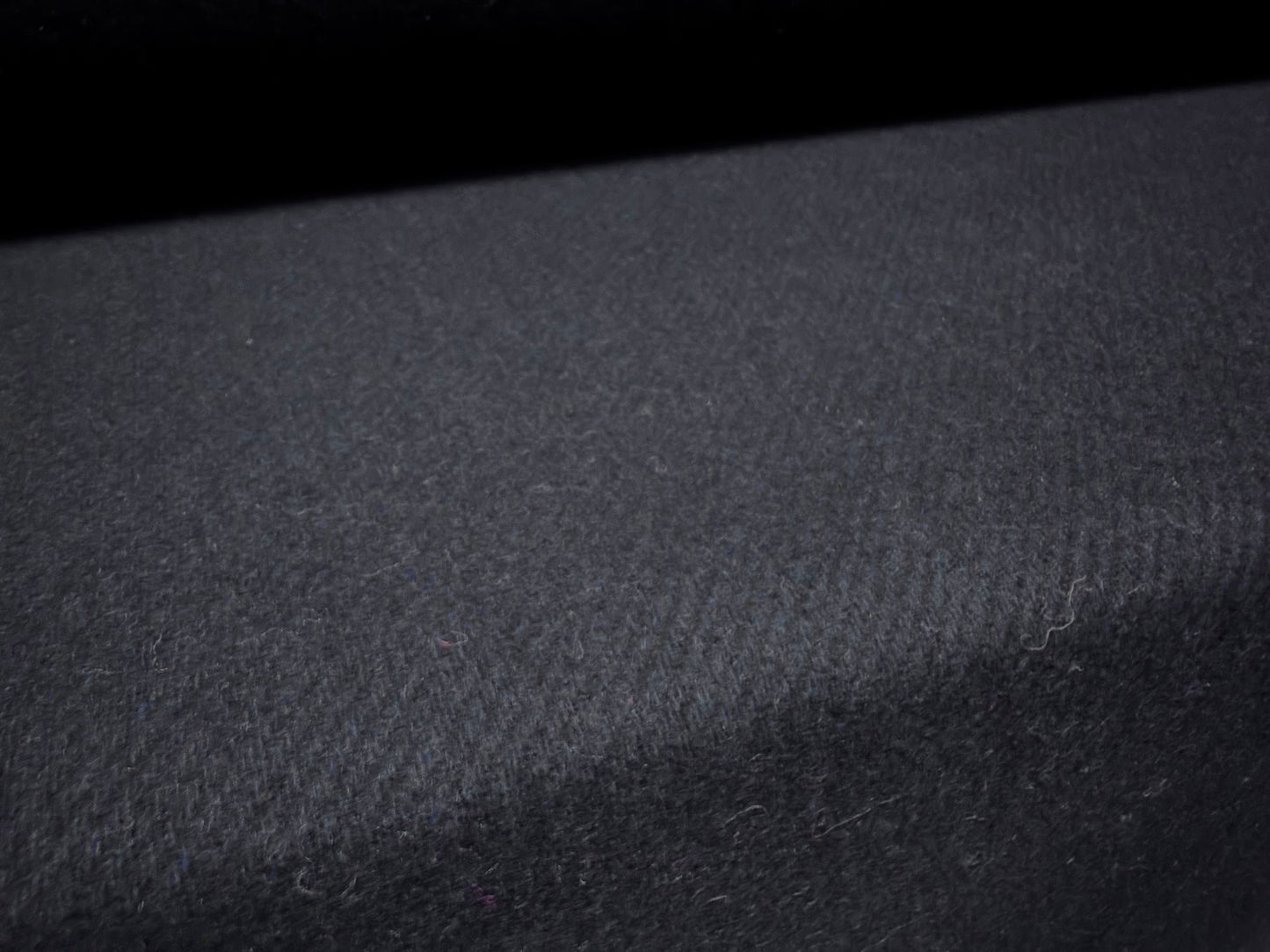 Heavyweight wool flannel fabric, per metre - plain - navy