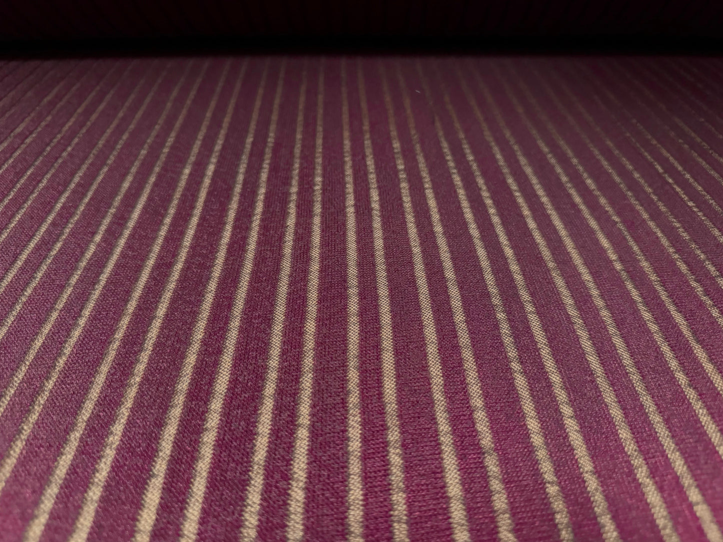 Burnout stripe stretch jersey fabric, per metre - plum