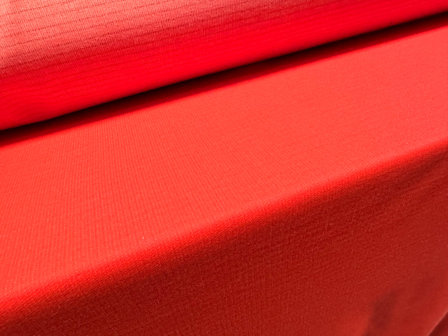 Double jersey knit fabric, per metre - plain - bright coral