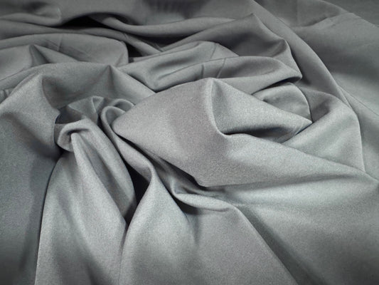 Soft plain weave dress fabric, per metre - grey