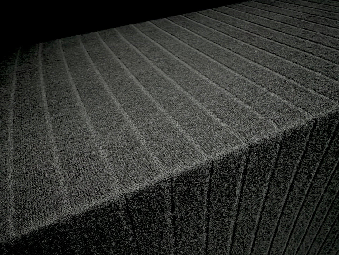 Super soft thermal rib jersey knit fabric, per metre - black