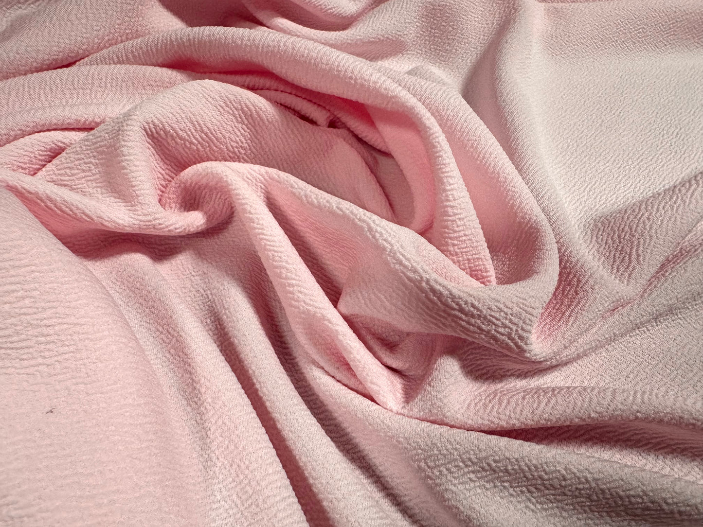 Liverpool textured scuba spandex jersey fabric, per metre - plain - Baby pink