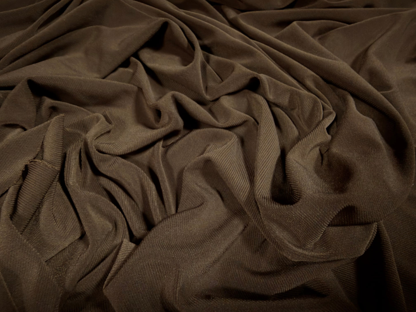 Stretch spandex ITY single jersey fabric, per metre - plain - brown