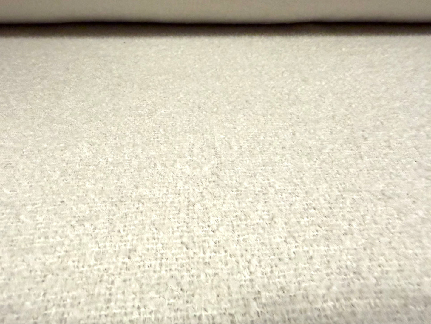 Heavyweight wool bouclé fabric, per metre - plain - ivory