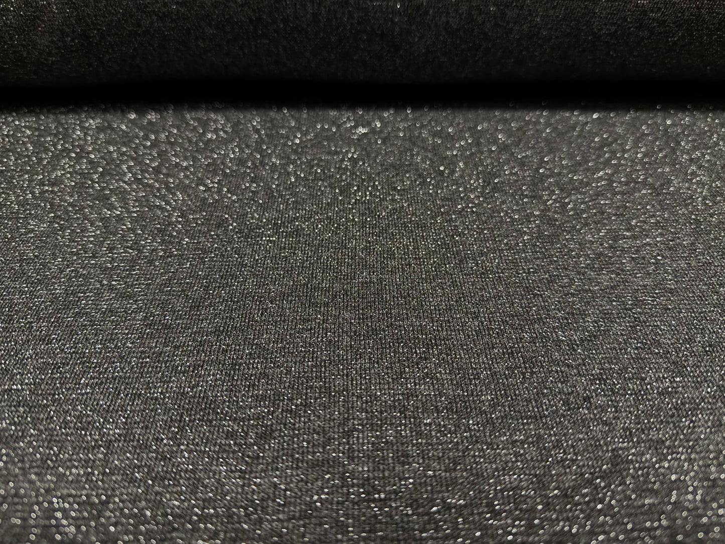 Metallic crepe knitwear fabric, per metre - lurex sparkle - grey & silver