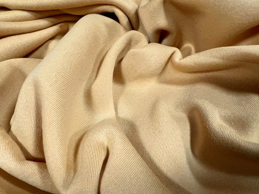 Sweatshirt fleece heavyweight jersey fabric, per metre - Plain - beige