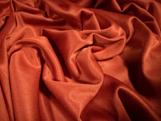Single Jersey fashion fabric, per metre - plain - burnt orange