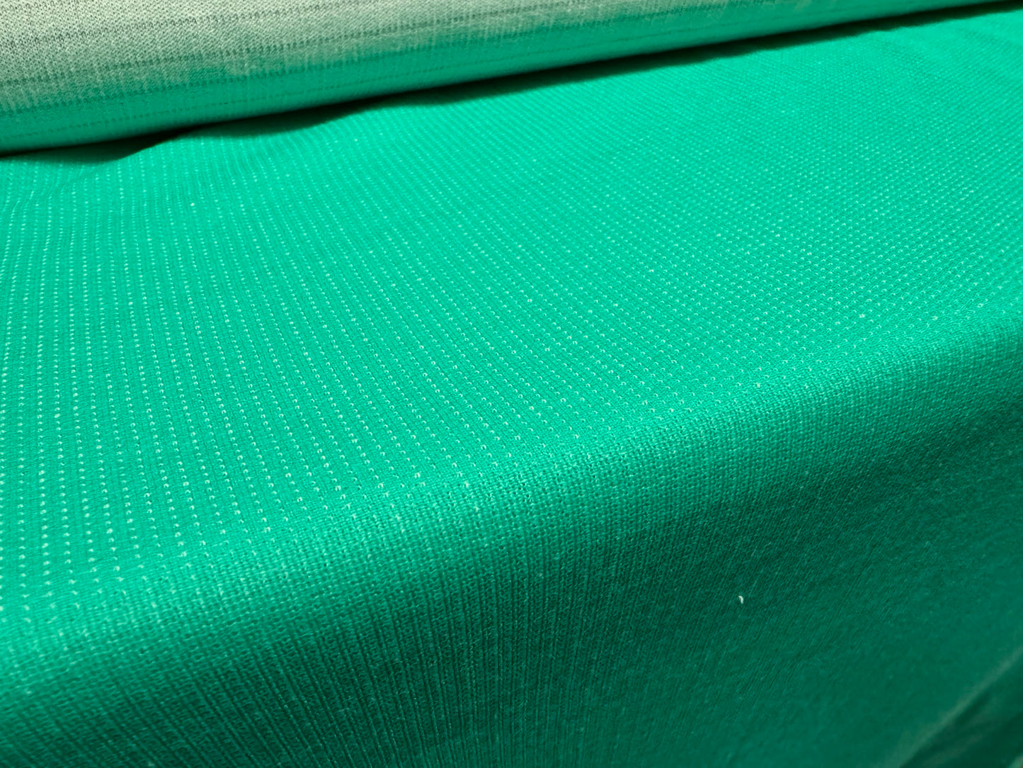 Double jersey knit fabric, per metre - plain - jade green