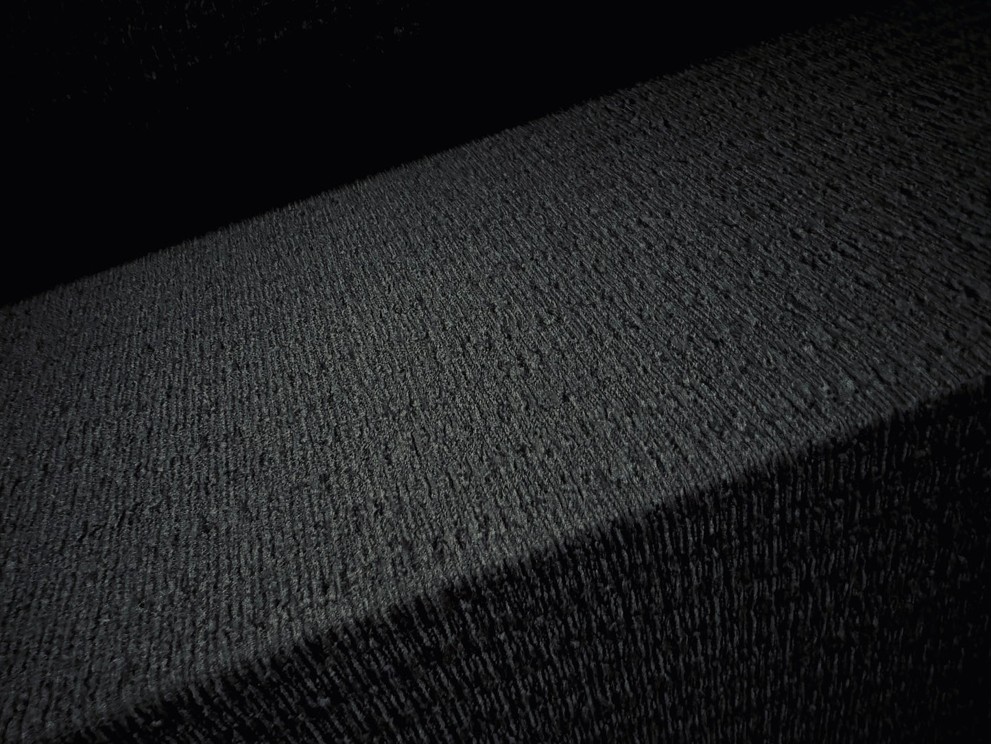 Stretch double jersey fashion fabric, per metre - seersucker jacquard - black