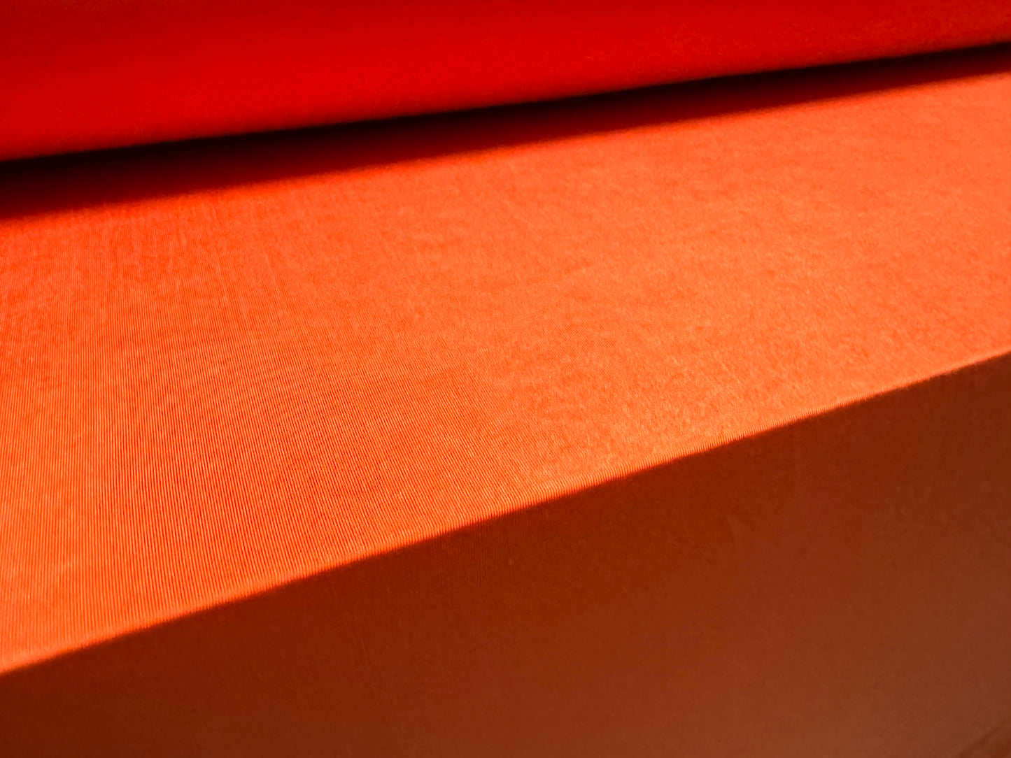 Soft touch stretch spandex jersey fabric, per metre - plain - blood orange