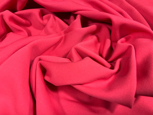 Scuba stretch spandex neoprene style double jersey fabric, per metre - plain - bubblegum pink