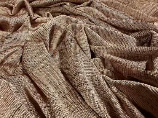 Slinky stretch spandex jersey fabric, per metre - melange - nude & grey