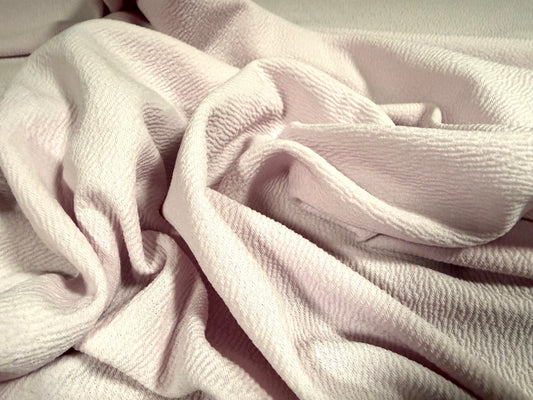 Waterfall textured scuba stretch spandex jersey, per metre - plain - light pink