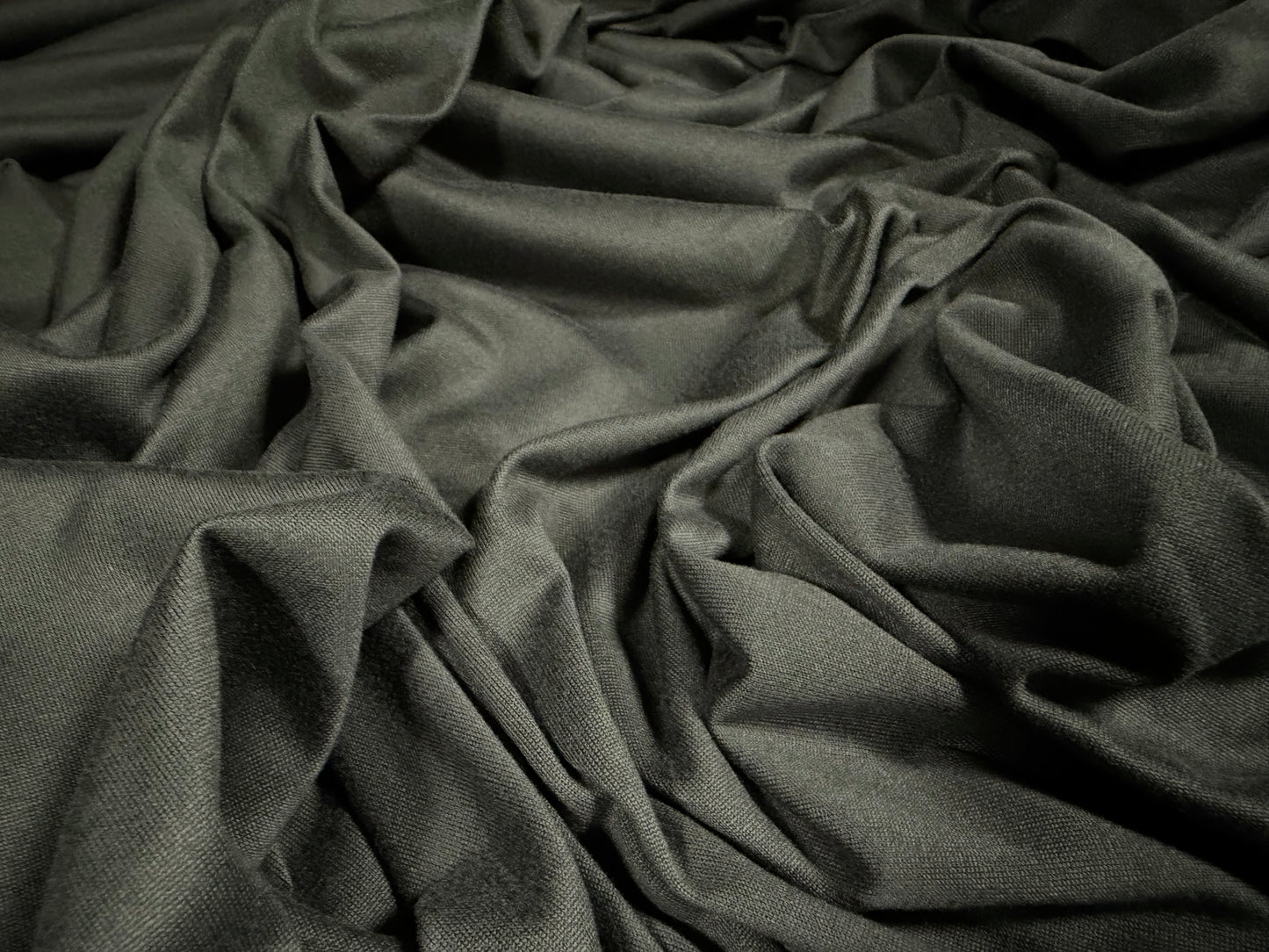 Super soft stretch single jersey fabric, per metre - Bogota - Grey Green