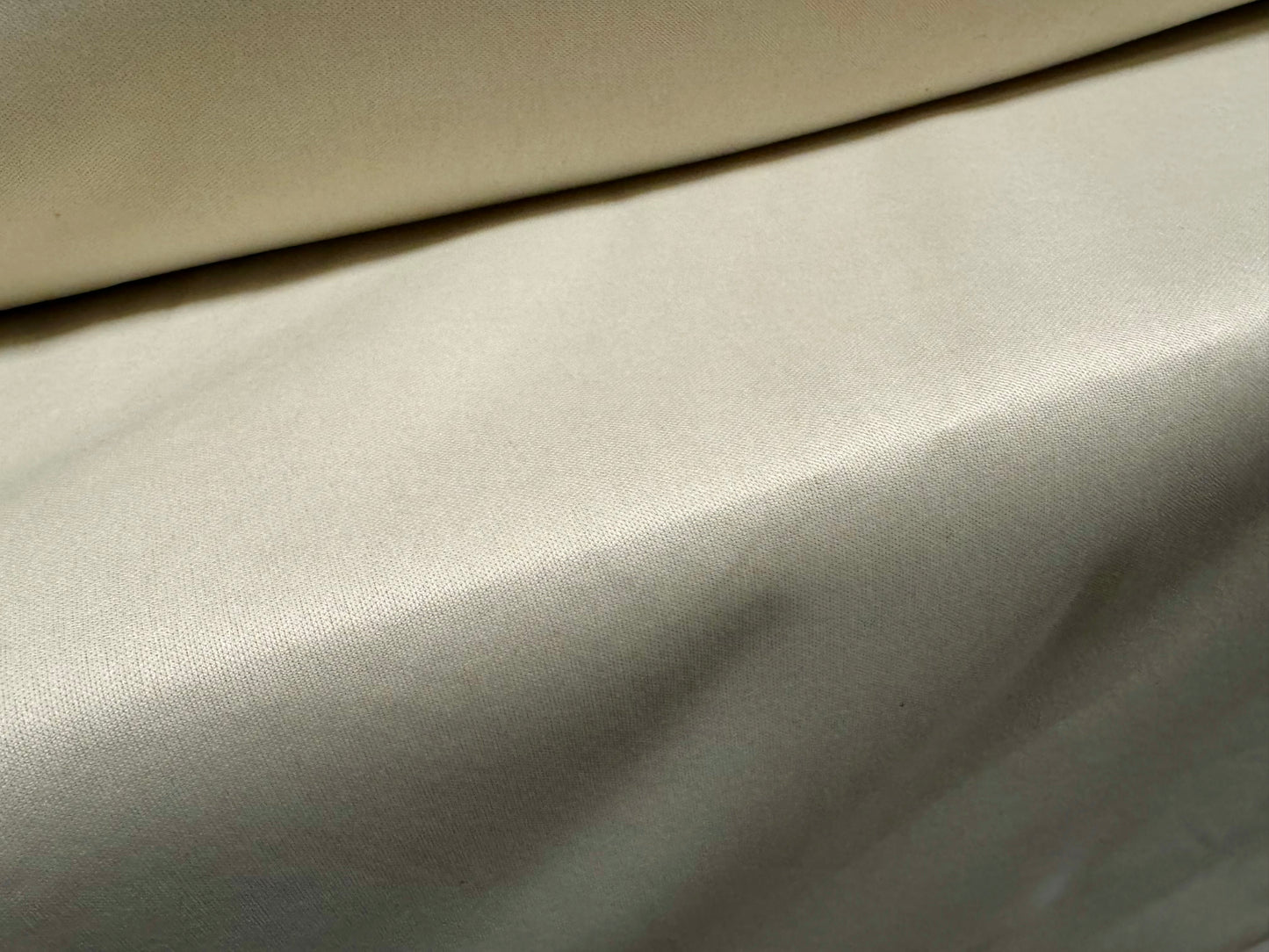 Interface bonded jersey fabric, per metre - plain - eggshell