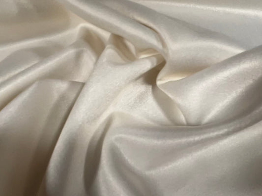 Sateen home furnishing fabric, per metre - plain - ivory