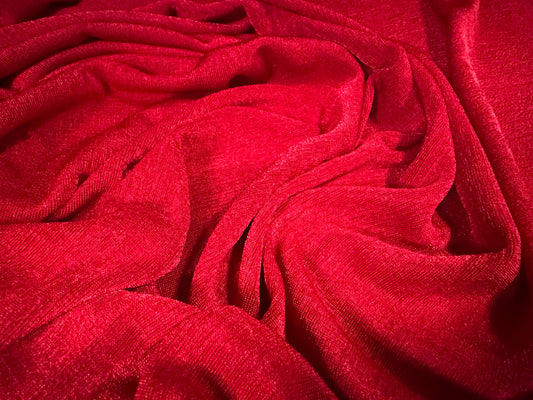 Slinky Stretch spandex jersey fabric, per metre - plain - bright red