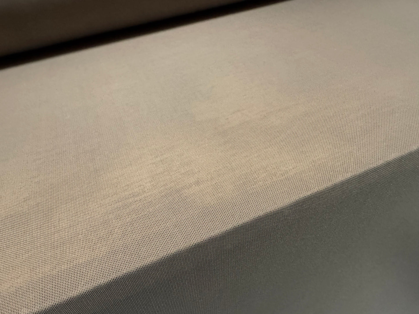 Power mesh net stretch spandex fabric, per metre - plain - mushroom