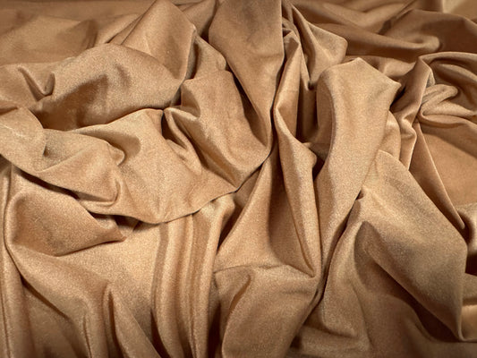 Swimwear stretch spandex jersey fabric, per metre - plain - tan