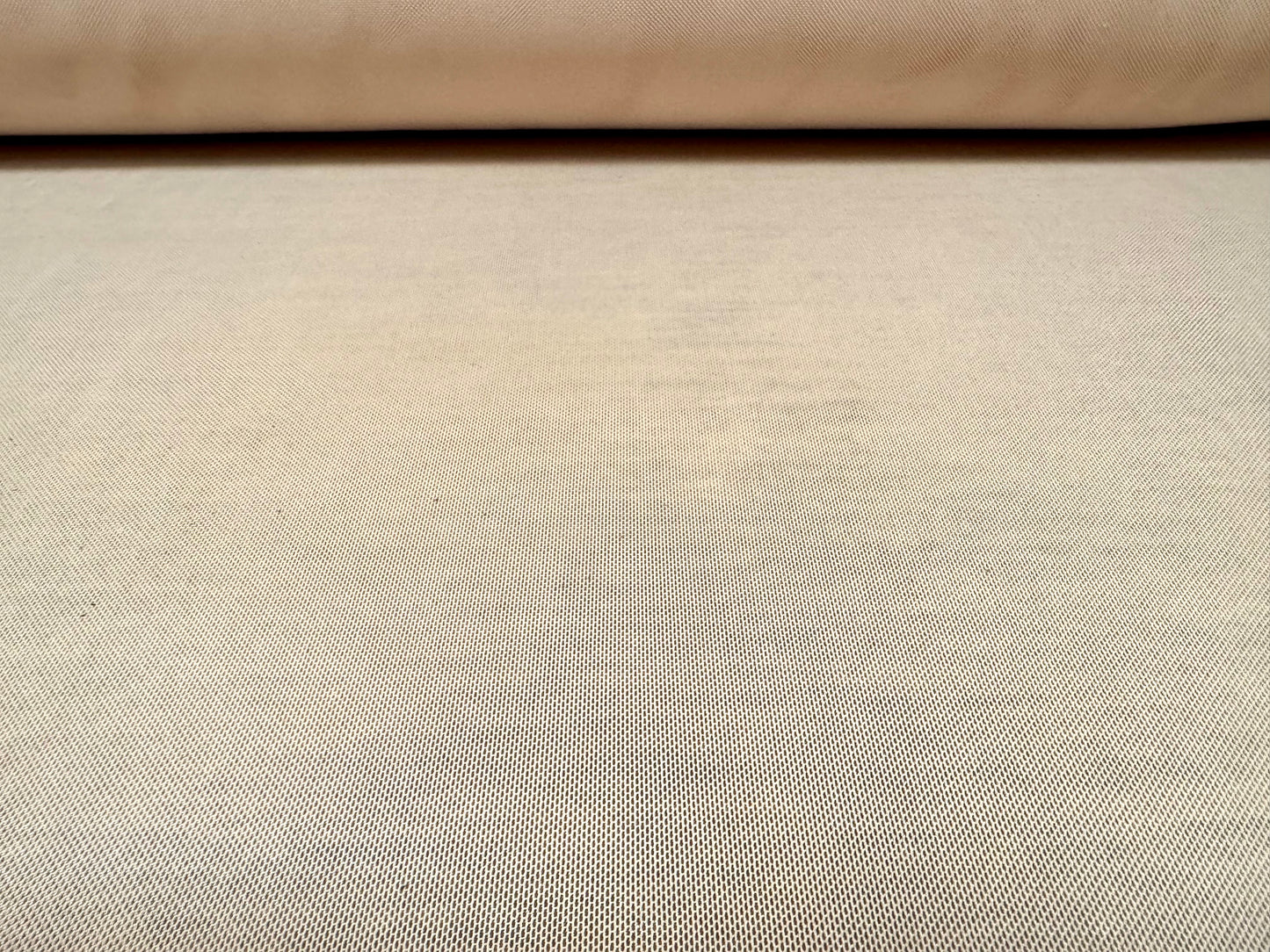 Power mesh net stretch spandex fabric, per metre - plain - light nude