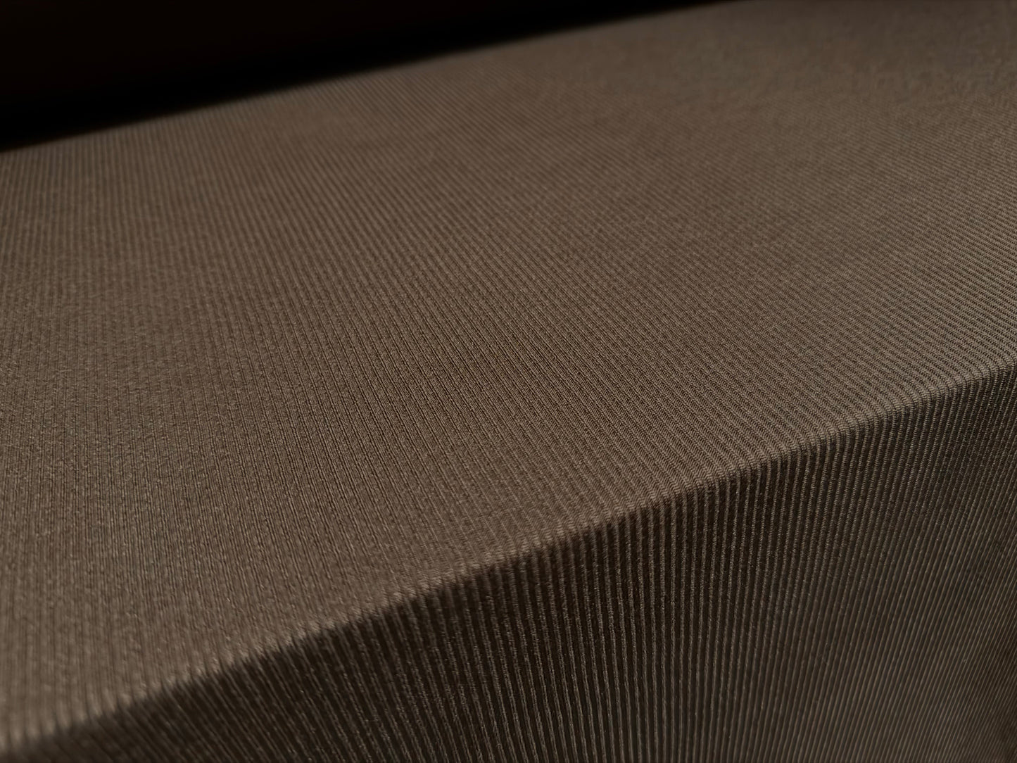 Fine stretch spandex rib jersey fabric, per metre - plain - dark brown