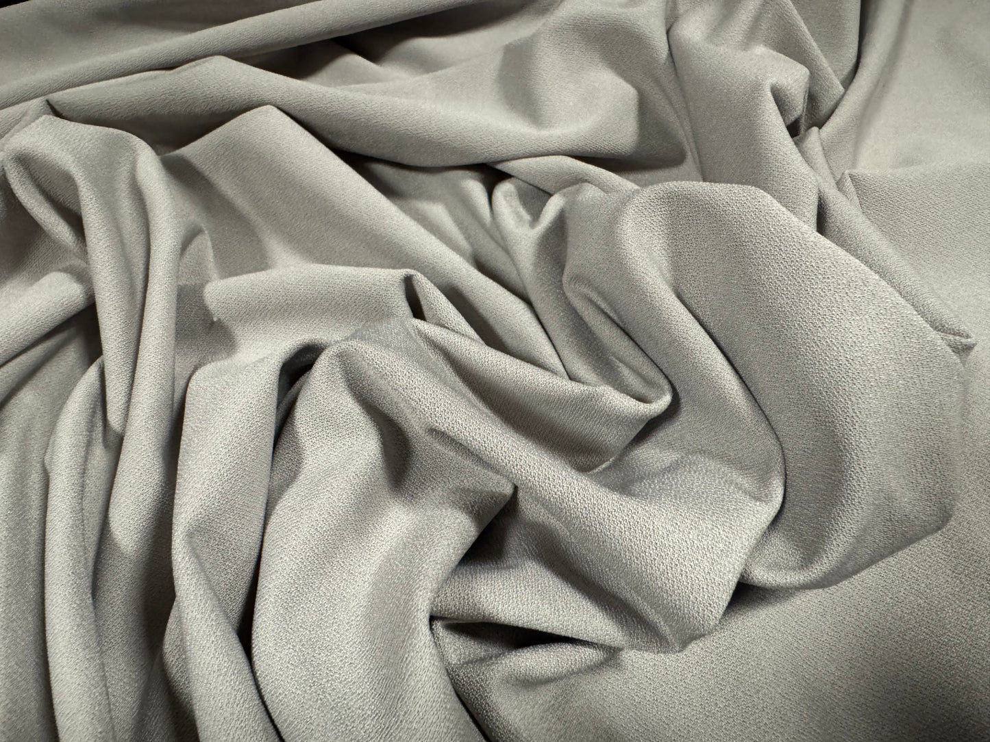 Spandex crepe stretch jersey fabric - per metre - plain - light grey