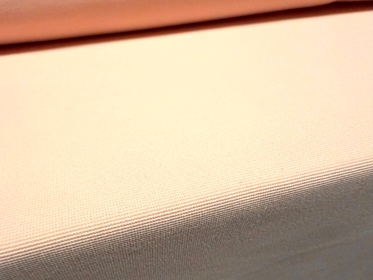 Fine ottoman rib stretch double jersey fabric , per metre - plain - blush