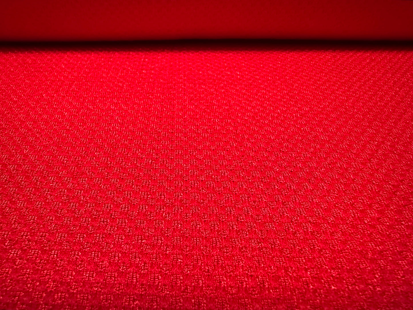 Piqué sparkle jersey fabric, per metre - plain - red