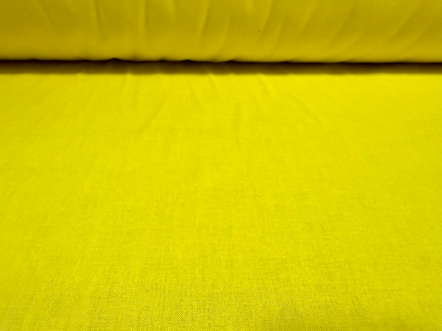 Cotton plain weave fabric, per metre - yellow
