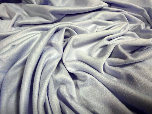 Soft handle stretch single jersey fabric, per metre - plain - pale lilac