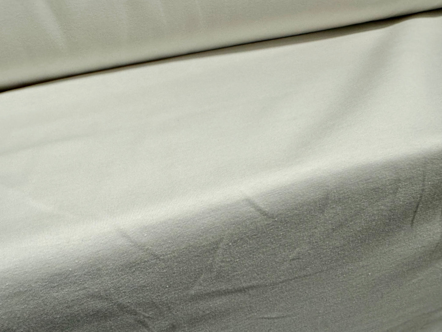 Cotton spandex stretch single jersey fabric, per metre - solid - ivory