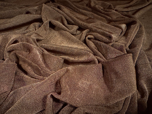 Slinky Stretch spandex jersey fabric, per metre - plain - chocolate brown