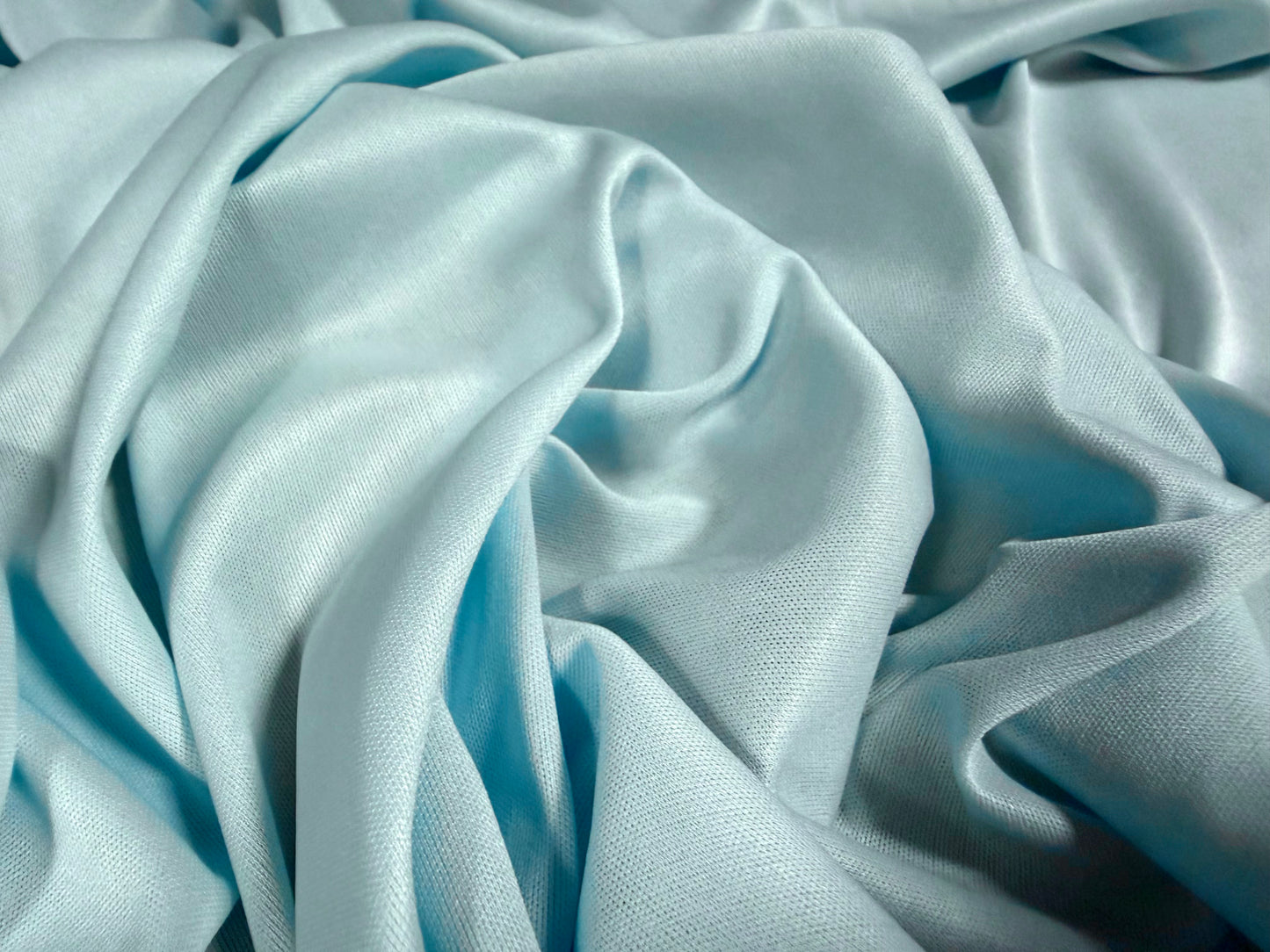 Single jersey fashion fabric, per metre - plain - baby blue