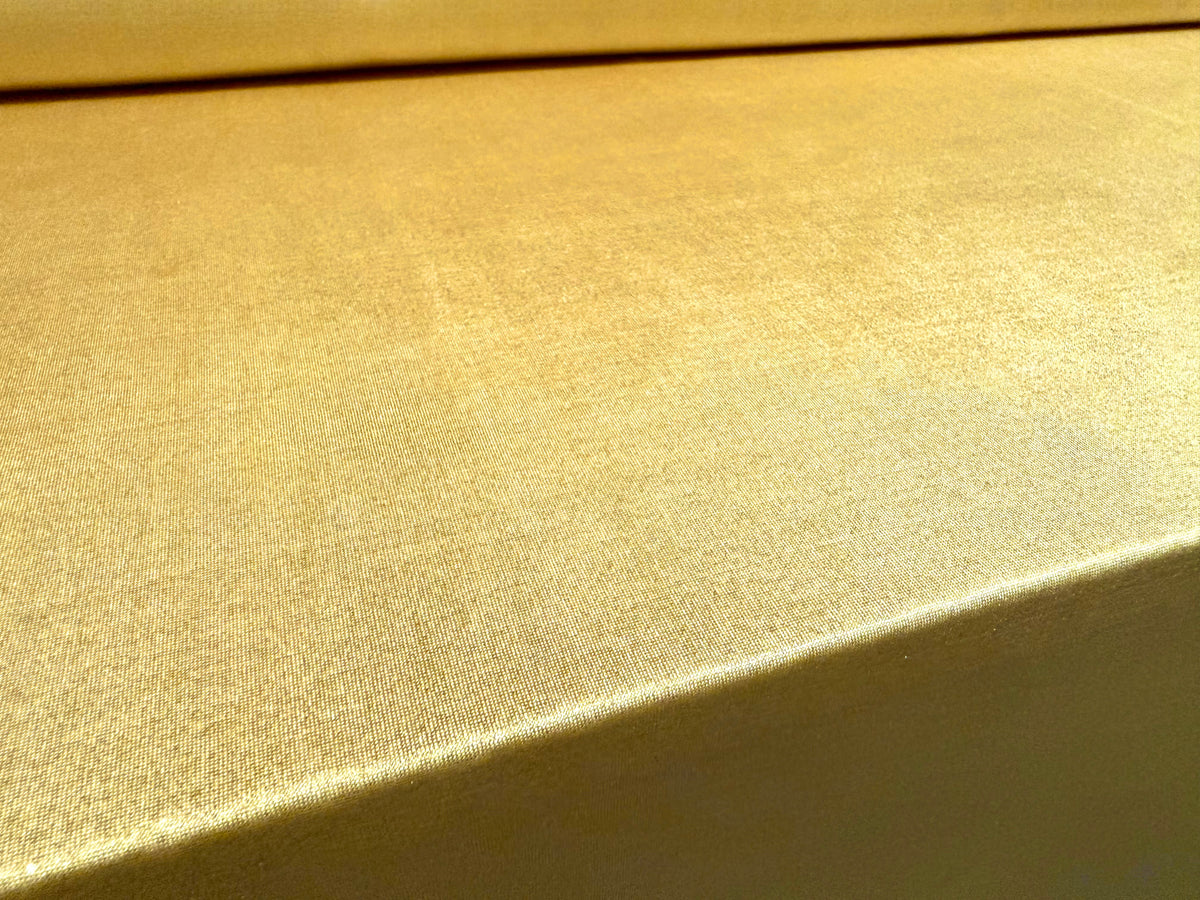 Metallic lamé stretch slinky jersey fabric, per metre - plain - gold