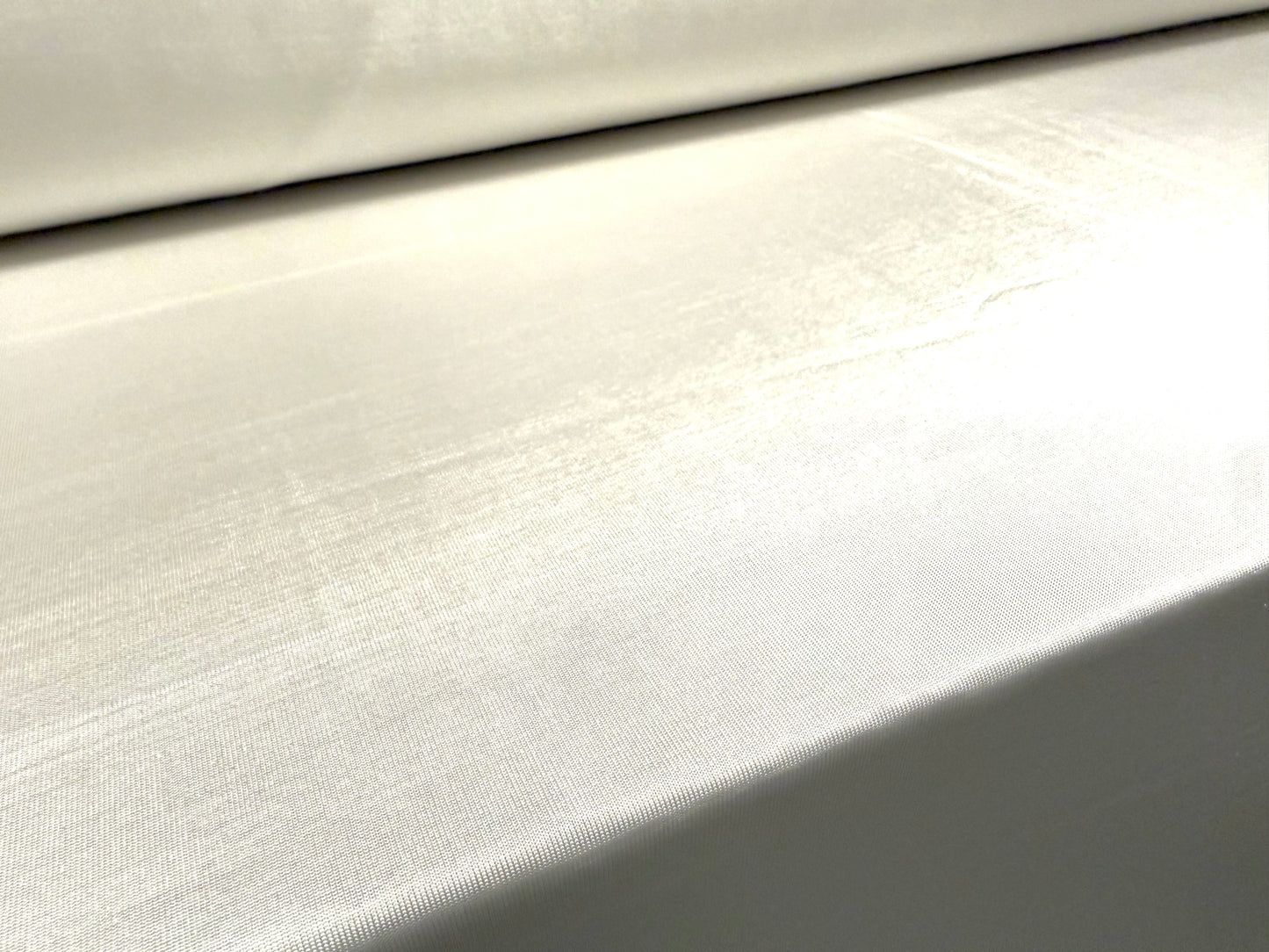 Disco shimmer Spandex stretch single jersey fabric, per metre - plain - ivory