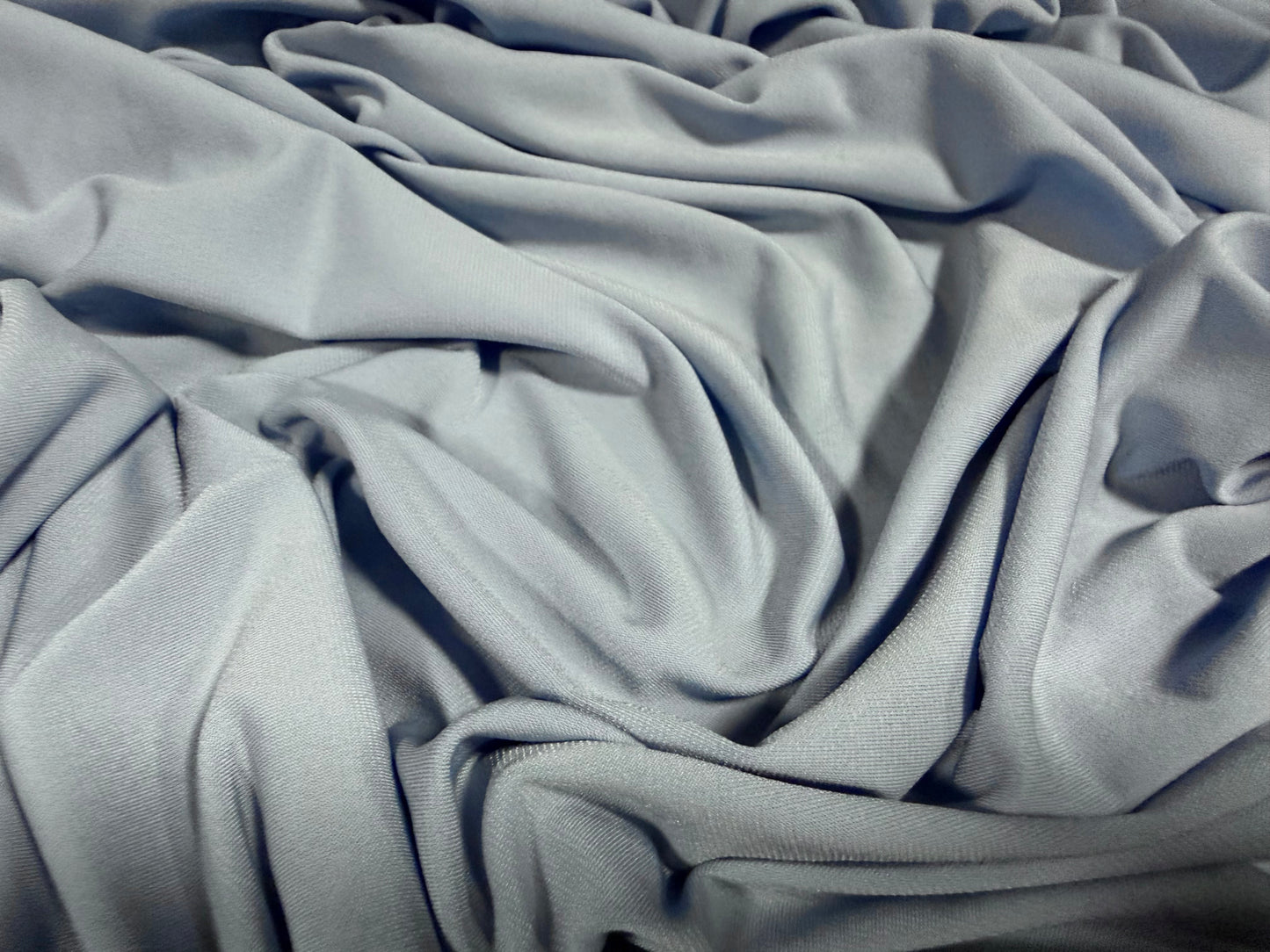 Stretch spandex ITY single jersey fabric, per metre - plain - China Blue