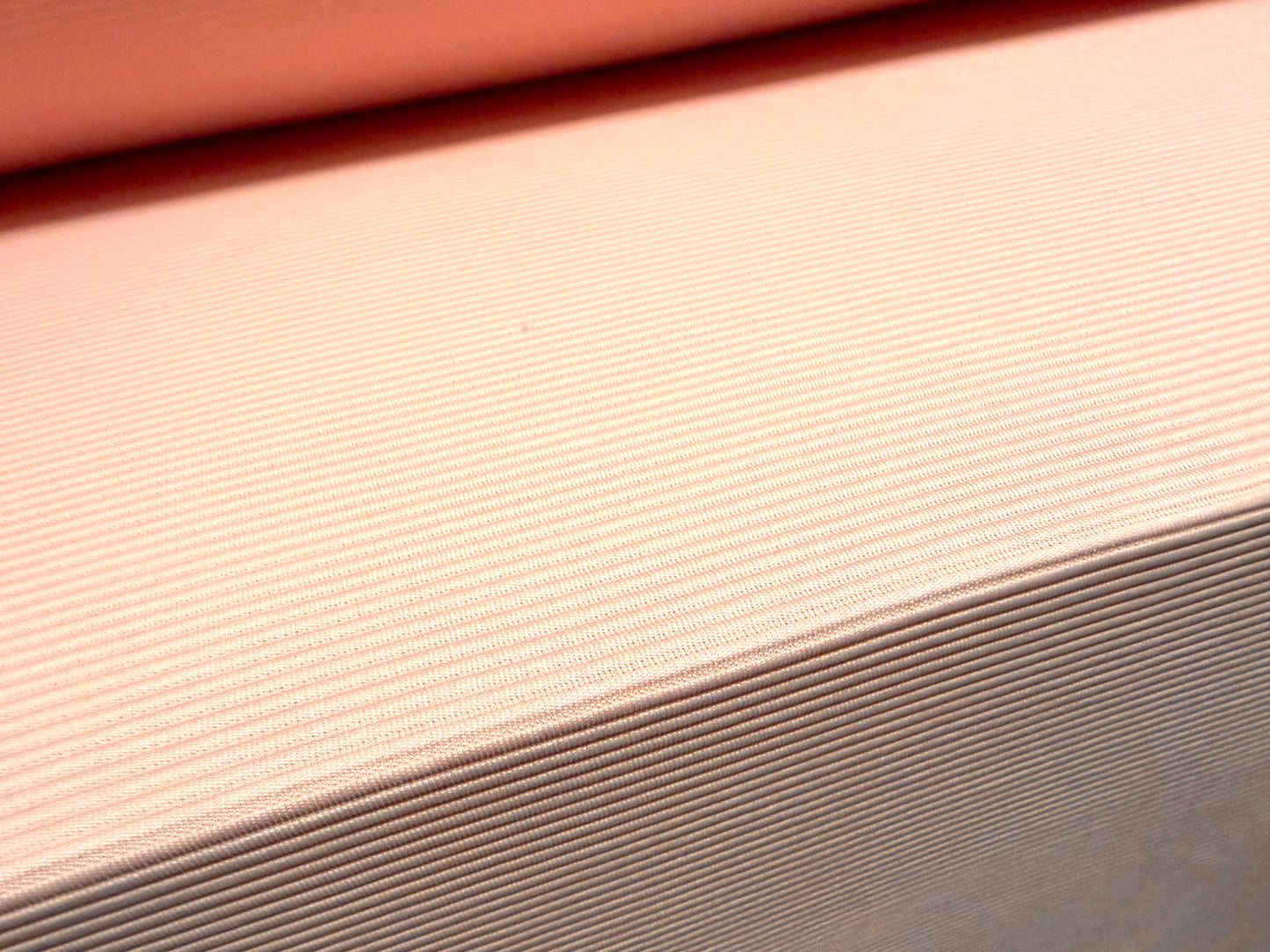 Ottoman rib stretch double jersey fabric, per metre - plain - baby pink