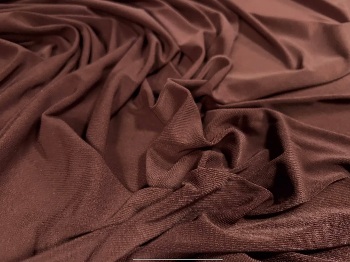 Stretch spandex single jersey fabric, per metre - plain - chestnut brown