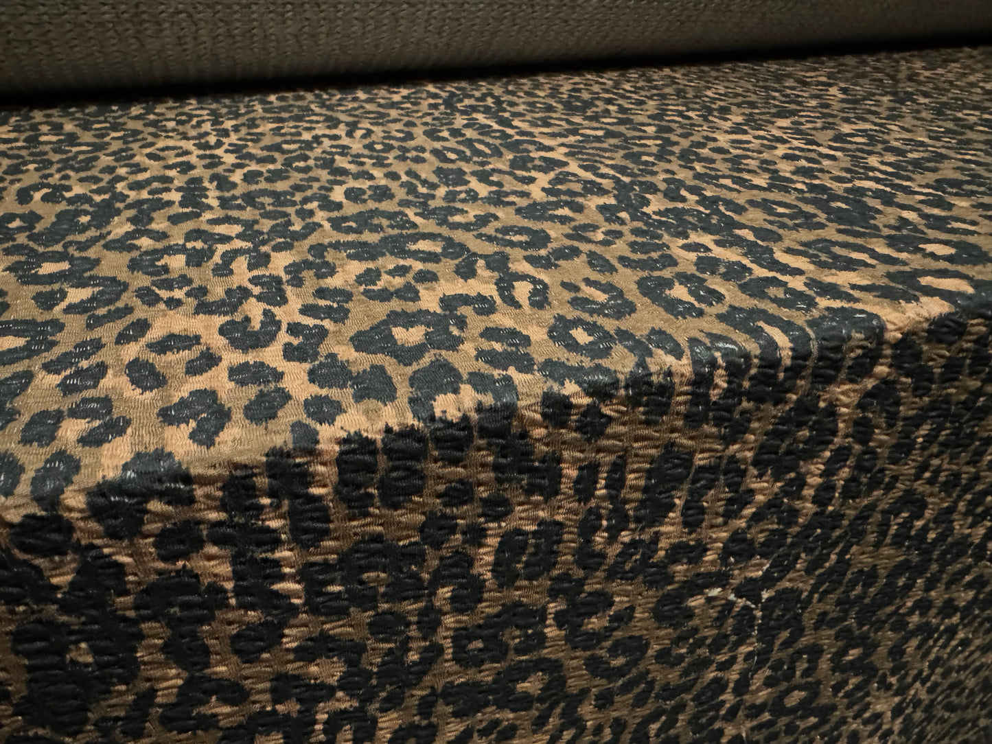 Double jersey knit stretch spandex jacquard fabric, per metre - cheetah animal print - brown